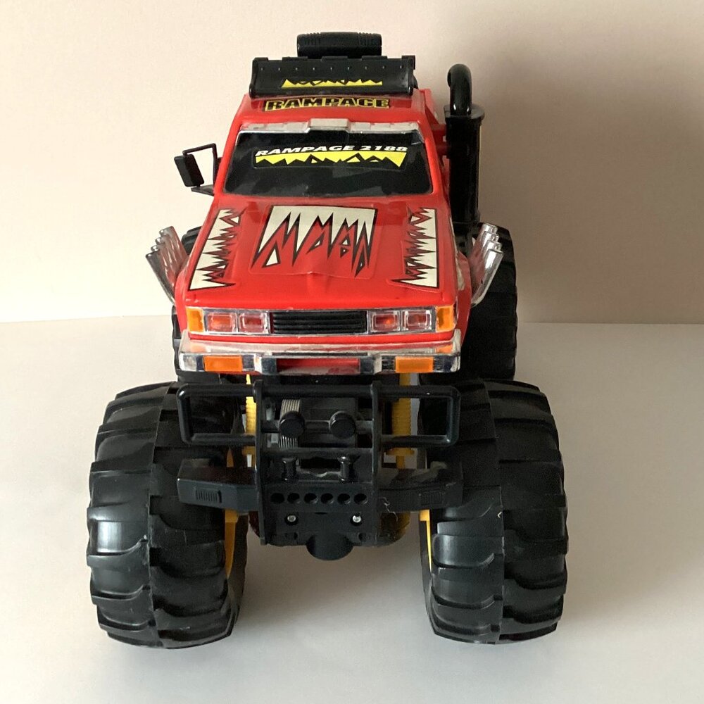Vintage Rampage Red Toy Truck Kids Boys Collectable - Picture 2 of 12